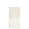 Macrame Wall Hanger - vidaXL - 40x80 Cm - 100% Cotton - Ethnic Style - Cream Color