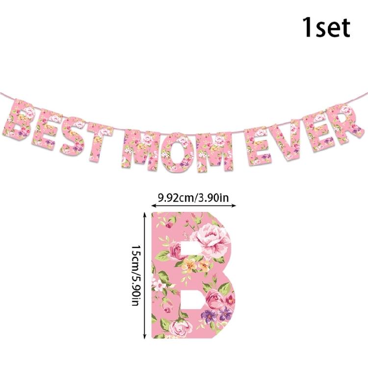 Mother’s Day Decoration Flag - Vibranted Color Bunting Supplies for Creating Celebration for Moms
