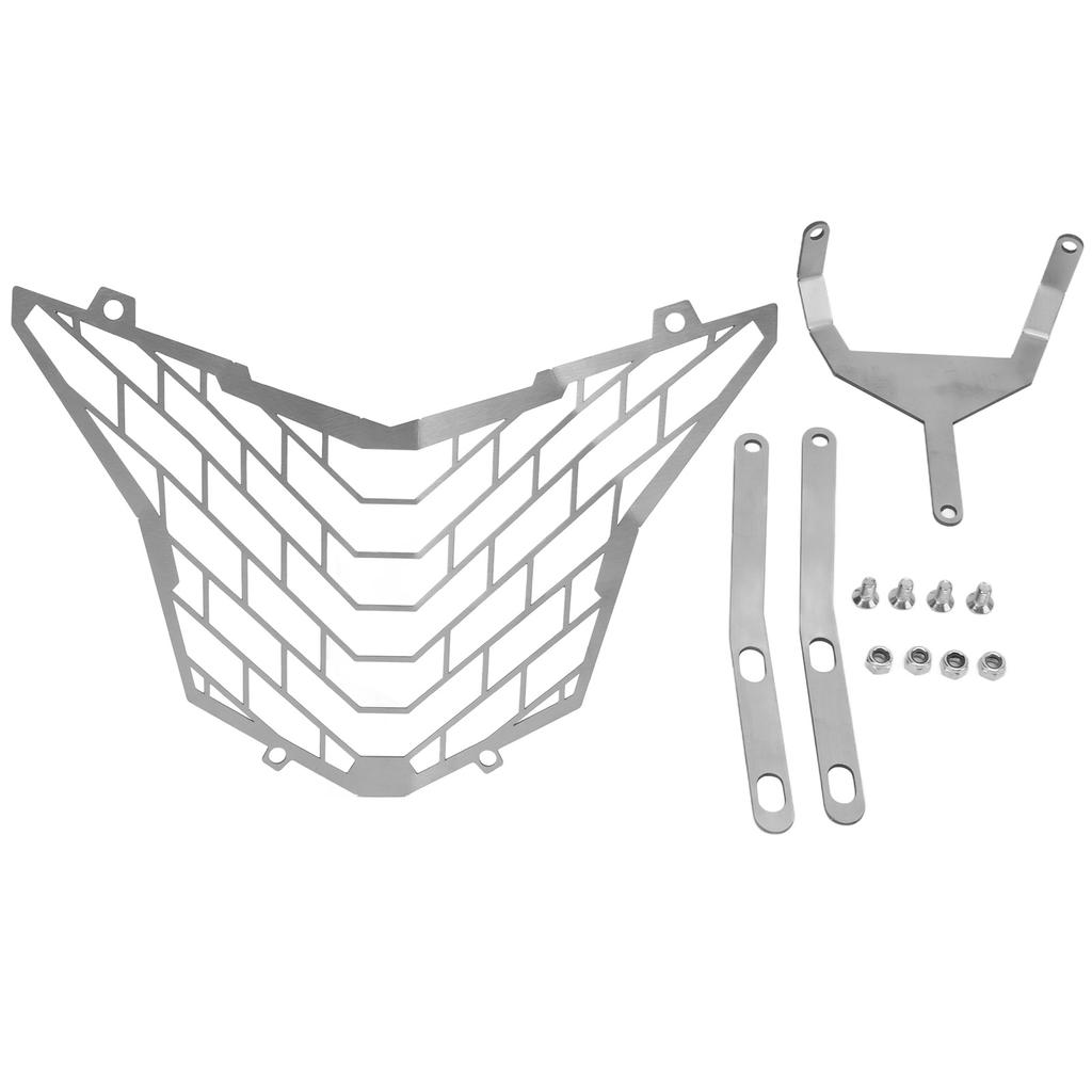 Motorcycle Headlight Grille Cover Guard Silver Stainless Steel Replacement for CB500X 2016‑2017