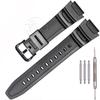 Uhrenarmband für Casio AQ-S810W AE1200WH SGW300 400 500 W-800H Herren Wasserdicht Natürliches Harz Ersatz Dornschließe Armband