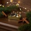Compact Figurine Collection Mini Nativity Set In Tin Box 3D Printed Pocket Scene Set Small for Classroom Christmas Holy Family Jesus Figurines