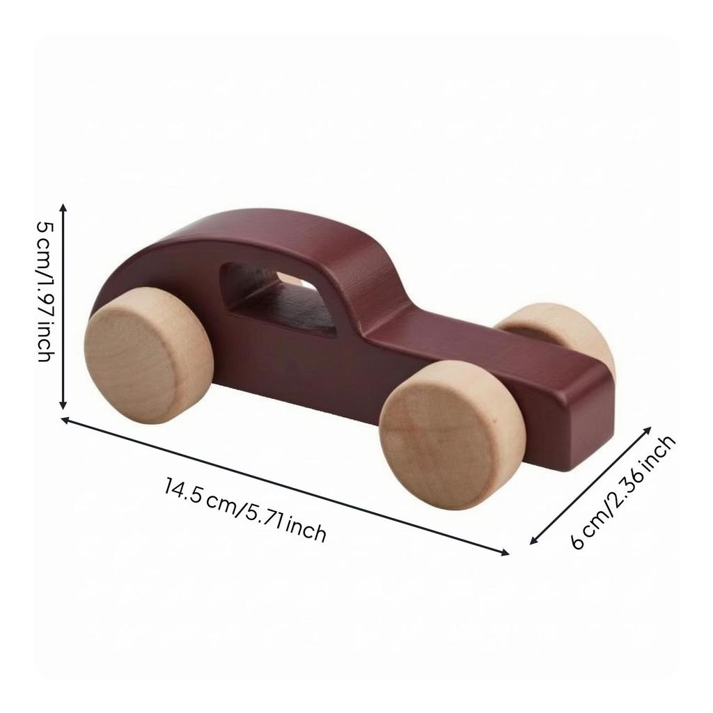 Wooden Toy Car Educational Inertia-Driven Hands-on for Children Aged