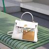 New Pocket Color Matching Beggar Bag First Layer Cowhide 2528swift Leather Fashion Women's Bag
