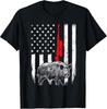 Patriotic American USA Flag - Boar Hunting Wild Hog Hunter T-Shirt