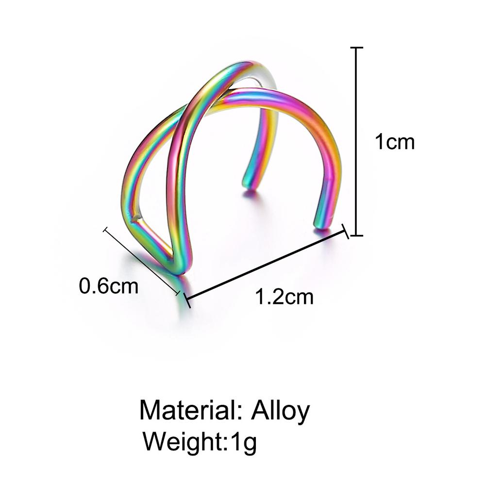 Hollow Creative Ear Nail Earring Colorful No Pierced Ear Invisible Earclips Clamp Fashion Women Jewelry