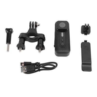 Camera with Handlebar Holder Backclip Fill Light 120 Degrees  Wide Angle 1080P Water Resistant Anti Shake