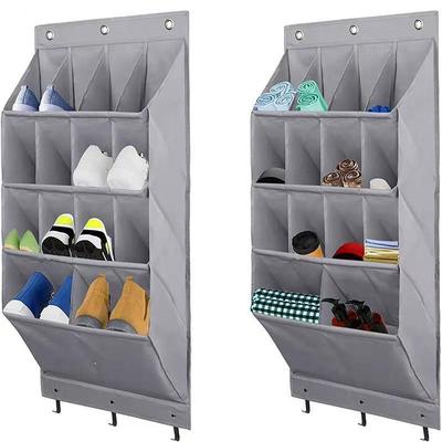  Oxford 14-Pocket Multi-layer Over-the-Door Hanging Shoe and Sundries Storage Bag