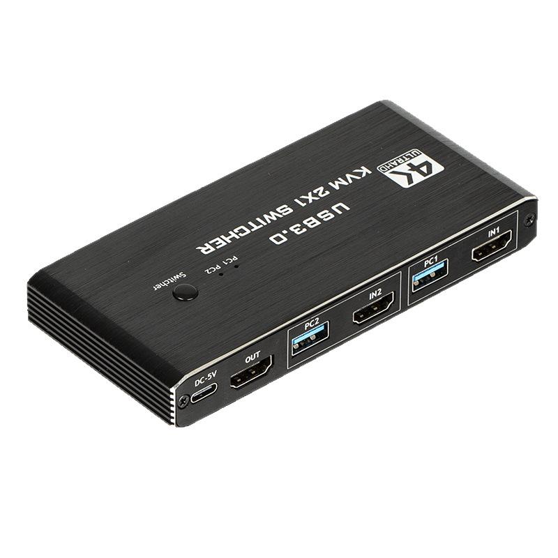 KVM Switch for Multiple Computers, 4K 60Hz Splitter with USB 3.0/2.0 Expansion