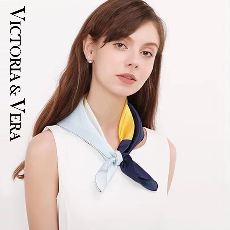 VICTORIA&VERA Elegant Mulberry Silk Printed Scarf V825ZS99