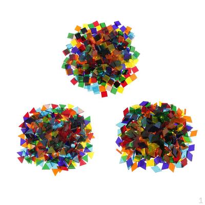 480g Mosaico in Vetro Smaltato Romboidale Colore Misto Tessera per Realizzare