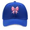 Pink Glitter Rhinestone Bow Sparkle Ribbon Design Sandwich Baseball Cap Unisex Women Sun Cap Outdoor Workouts Hat