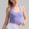 Align Series: European & American Sports Halter Neck Gathered Fitness Bra & Yoga Vest
