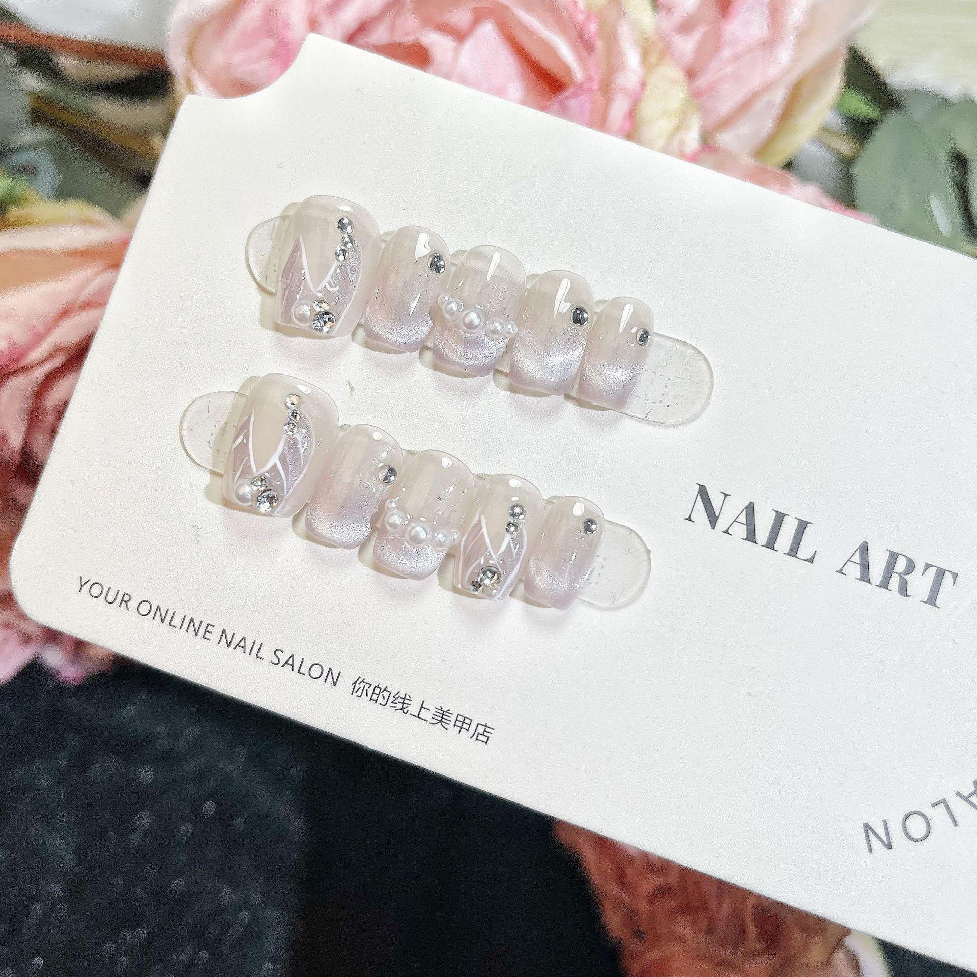 

3D Звездное небо Рыбий хвост Лента Водонепроницаемые Накладные ногти Small