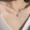 Elegant Heart Lock Necklace with Clavicle Chain - Chic & Versatile Jewelry for Women