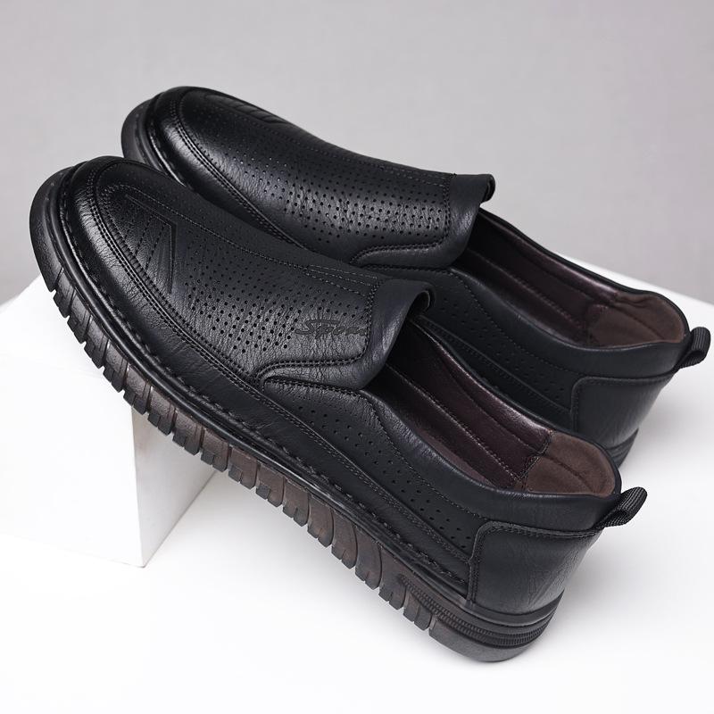 Men's shoes Oxford sole spring and autumn breathable men's casual shoes one pedal men's soft-soled middle-aged father father shoes