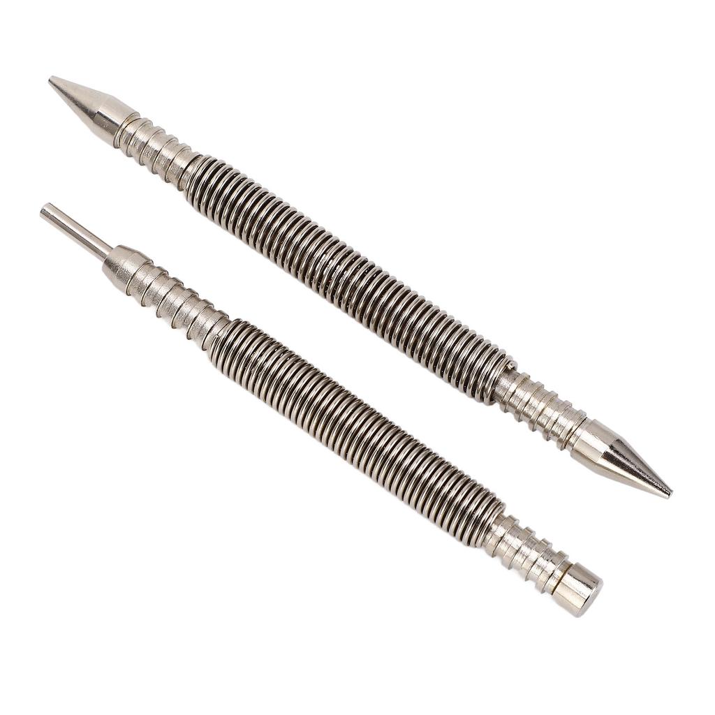 Dual Head Nail Setter and Hinge Pin Punch Set Bearing Steel Spring Nail Set for Wood Metal Plastic