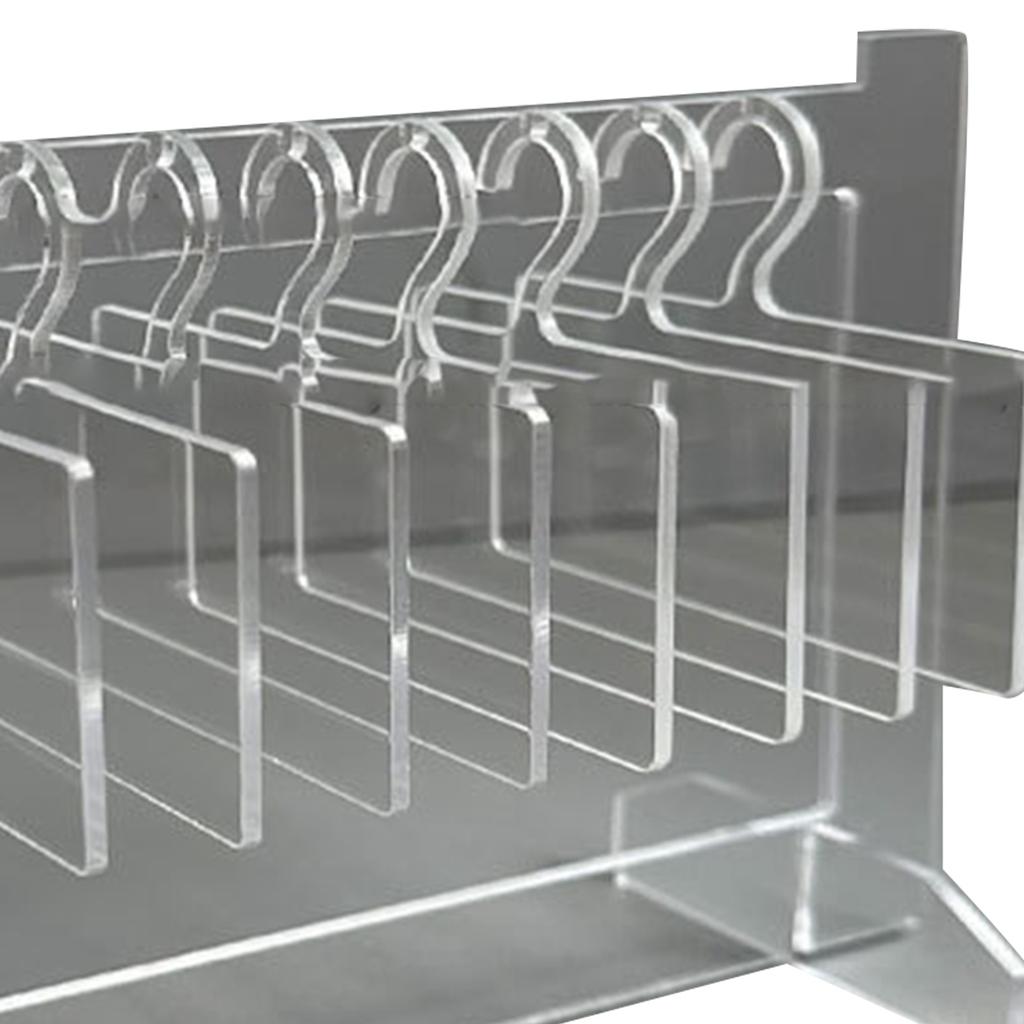 Nail Hanger Display Stand Acrylic Hanging Transparent Nail Sample Display Stand with 10pcs Hanger