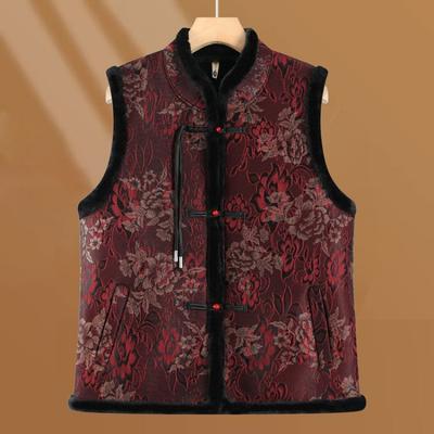 Winter Vest Velvet Thickened Vest Medium Old Women's Vest Old Lady Coat
