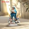 2D Acrylic Sign Holy Family Ornament Scene Layout DIY Crafting Religious Christmas Decor Tabletop