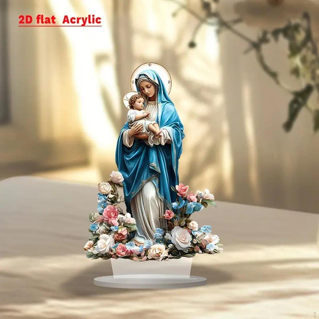 2D Acrylic Sign Holy Family Ornament Scene Layout DIY Crafting Religious Christmas Decor Tabletop