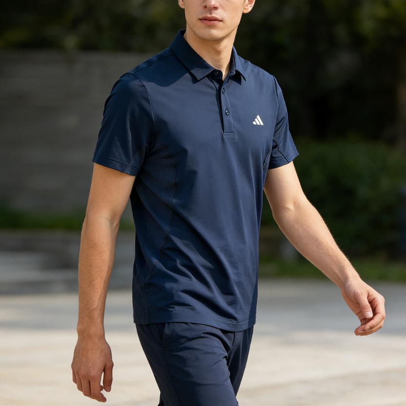 Adidas Refreshing Breathable Casual Short Sleeve Polo Shirt Unisex Tops KD7246