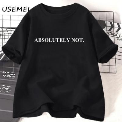 Absolut Nicht T-Shirt Damen Herren Lustiger Spruch T-Shirt Lässig Kurzarm T-Shirt Unisex Mit Buchstaben Bedrucktes T-Shirt Damenbekleidung