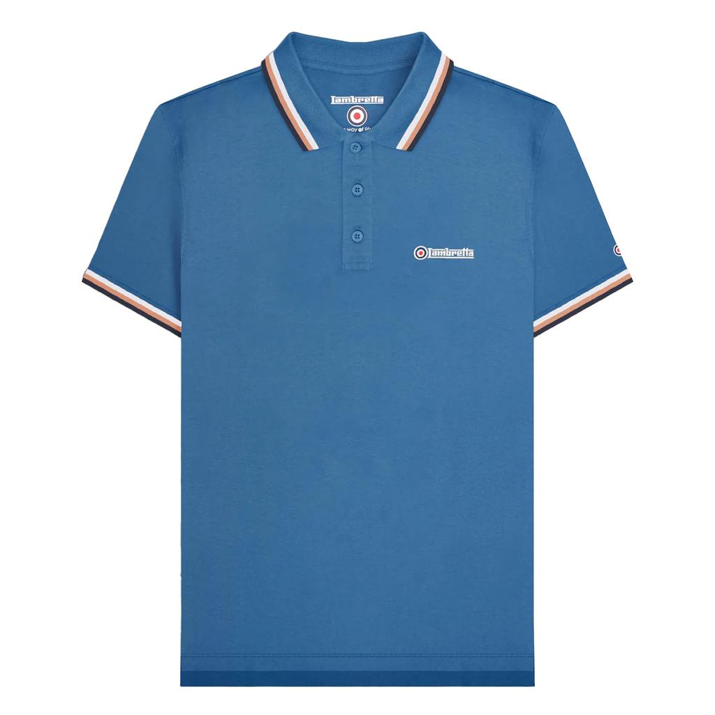 LAMBRETTA Mens SS25 Triple Tipped Big & Tall Polo Shirt