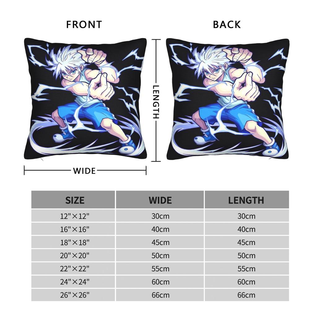 Anime Killua Zoldyck Pillow Case Cute Funny Pillow Cover Soft Pillowcases For Couch Sofa Bedroom
