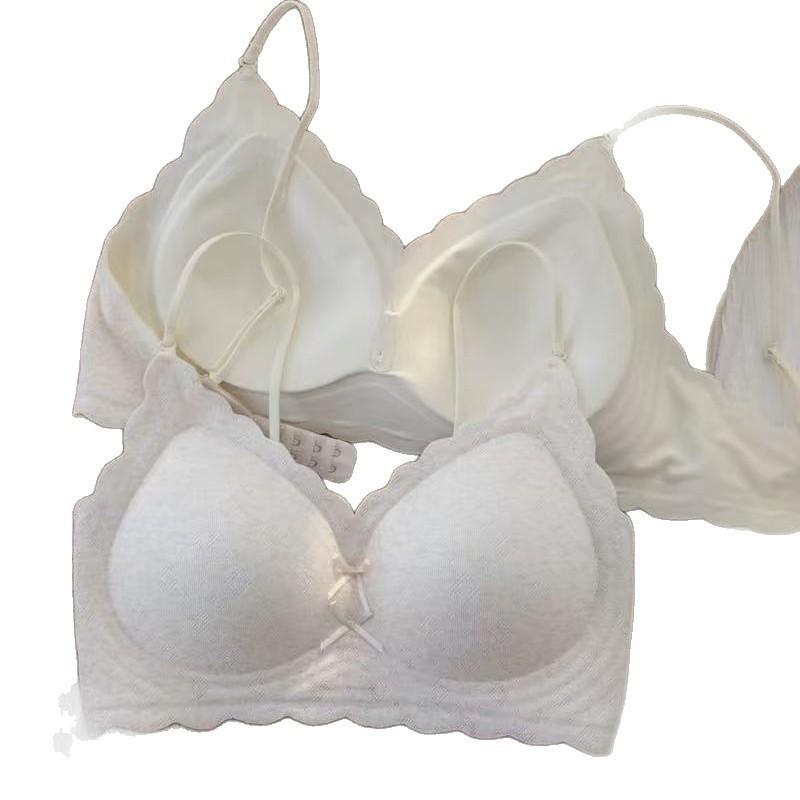 Small breasts gather and show large comfort, gray 1111 new thin shoulder straps hanging around the neck, less seamless bra cover