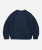 Frizmworks Brushed Wool Round Cardigan _ Indigo