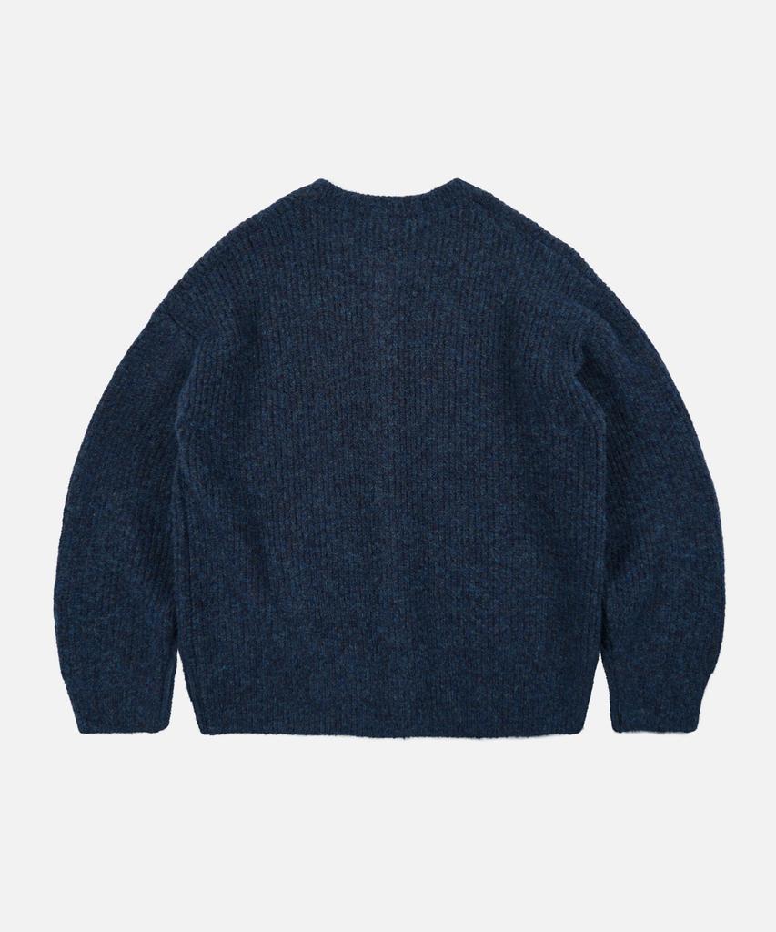 Frizmworks Brushed Wool Round Cardigan _ Indigo