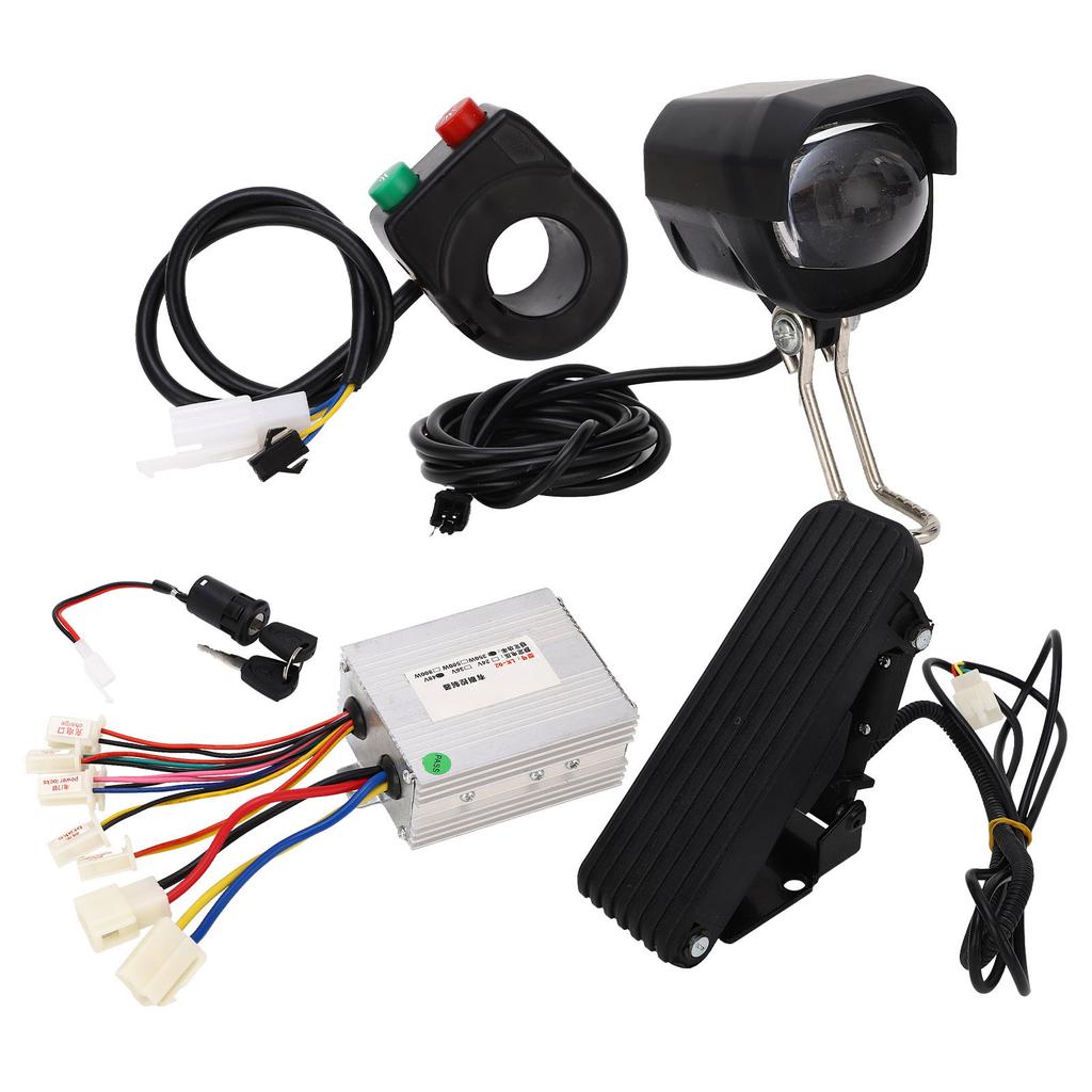 48V 350W Elektrofahrrad Gebürsteter Controller Kit Fahrrad Pedal Gasgriff Scheinwerferschalter Umbausatz