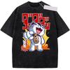 Japan Funny Anime Dandadan Okarun Ken Takakura Grarphic Print Tshirt Men Women Cotton Summer Retro Washed Casual Oversized Tops