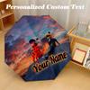 Miraculous Ladybug 8 Rib Auto Folding Umbrella, Personalized Custom Name Text
