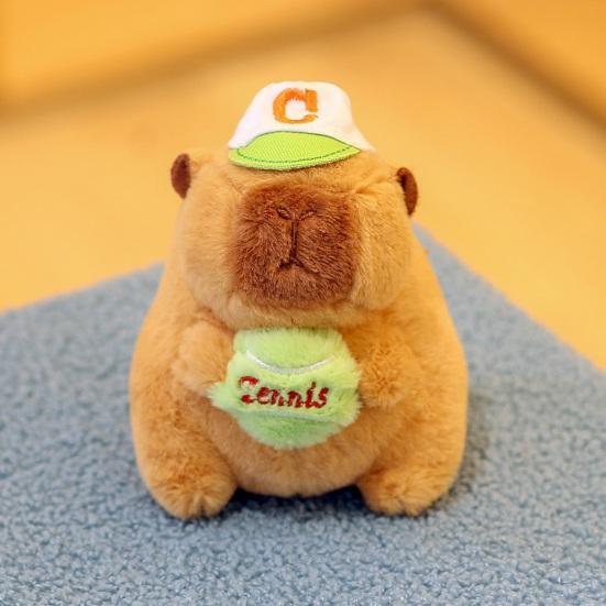 Plush Capybara Keychain Stuffed Animal Doll Key Ring Holder DIY Handbag Pendant Backpack Decoration Kids Adults Birthday Gift