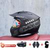 Full Face Motorcycle Helmet With Detachable Bluetooth Module ABS Shell Unisex All Season Retro Style
