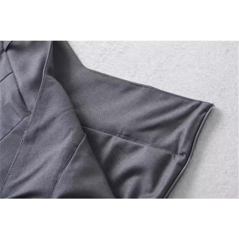 Summer Sexy Pure Desire Style V Waist Pleated Skirt High Waisted Slimming Academic Style Anti Exposure Skirt Trousers Short Skirt