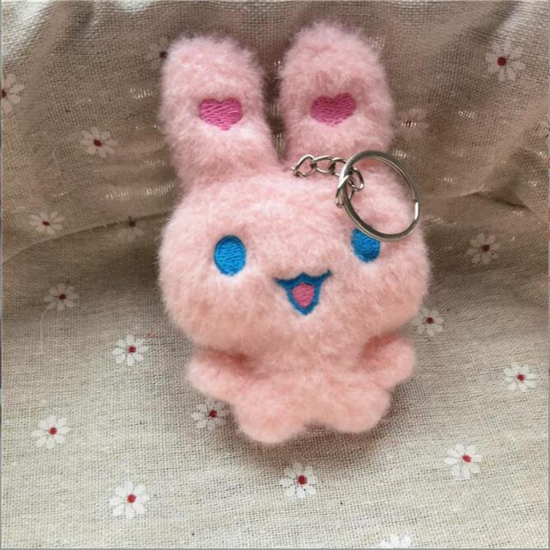 

Трехцветный милый кролик плюшевая игрушка кукла Новый год кролика талисман брелок кулон для рождественских подарков 10 см