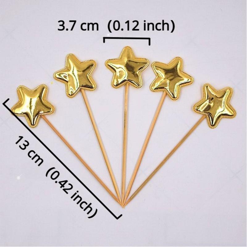 10xLove Heart/Crown/Star Shaped Insert Falgs Babies Shower Decoration for Party