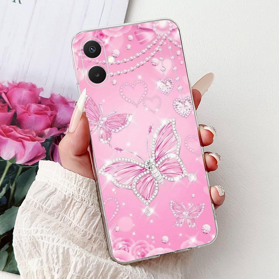For Samsung Galaxy A07 2025 Elegant Floral Butterfly Phone Case For Samsung A07 SM-A075F Soft Silicone TPU Cases