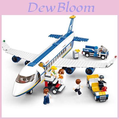 Educational Abs Plastic Building Blocks Airplane Model Great For Boys And Kids