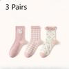 3-pair Set of Autumn-winter Elegant Women's Soft Stockings in A Rustic Style, Mid-length Cotton Stockings.