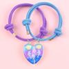 2Pcs Heart-shaped Stitching Bracelet Magnet Pendant BFF Friendship Handmade Weaved Jewelry Birthday Gifts for Kids Women 2026