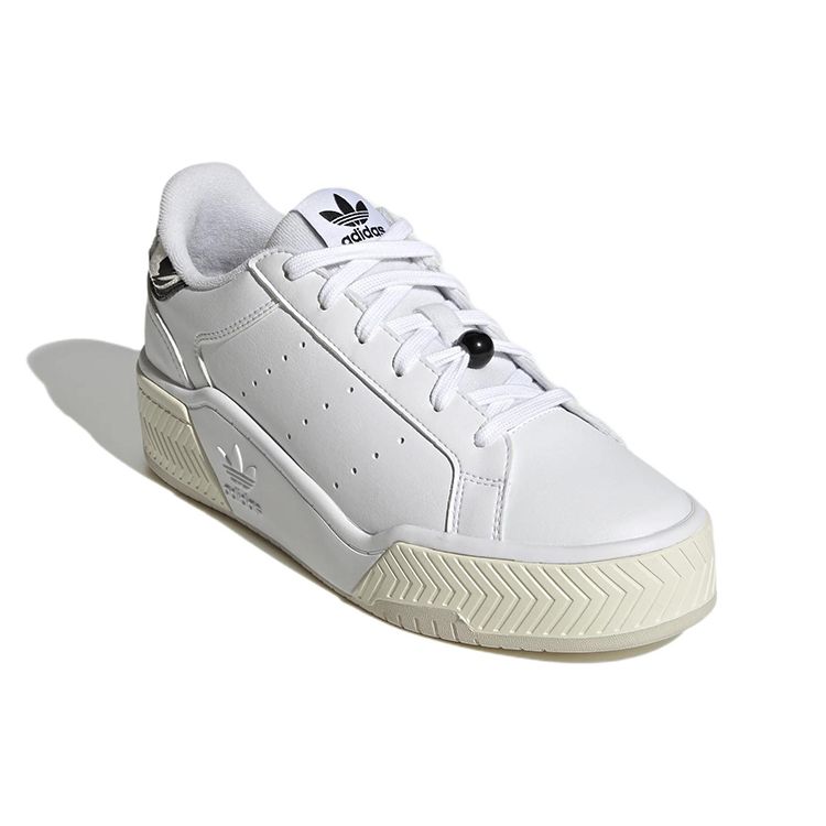 Adidas Originals Court Tourino Bold Slip Resistant Durable Low Top Skate Shoes Women Sneakers White Black GY9550