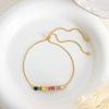 Colorful Retro Baroque Zircon Anklet, Titanium Steel, 18K Gold, Non-Fading Hip Hop Jewelry for Women