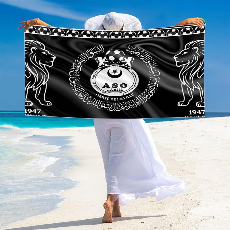 Aso Chlef Print Beach Towel, Large Soft Quick Dry Towel for Beach Camping Swimming