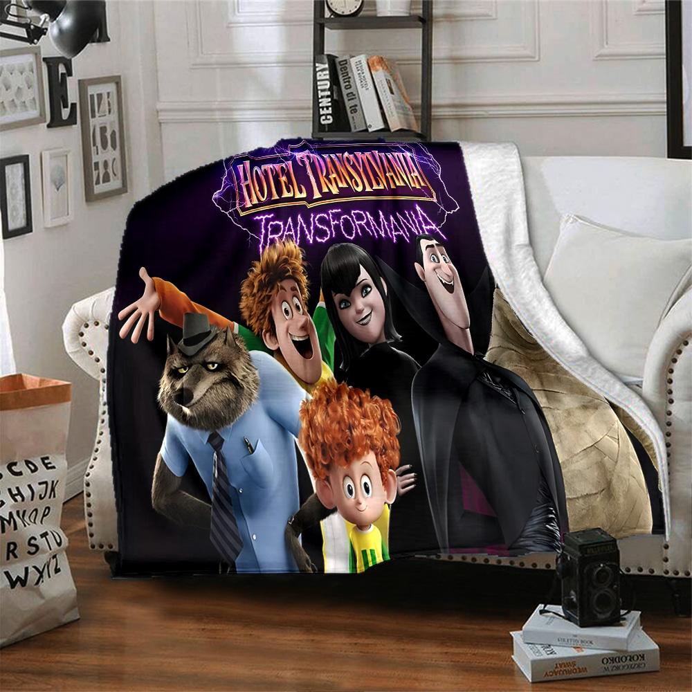 1pz Hotel Transylvania Transformania Coperta in Flanella per Avventura Super Morbida Carina Coperta Comfort per Viaggio Biancheria da Letto Divano Divano Coperta Y73031