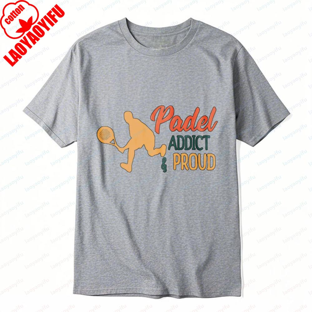Padel Addict Tee Proud Design Sporty Style Tops Tennis Summer Outdoors Casual Fashion Trendy T Shirt for Men Women Athletic Wear