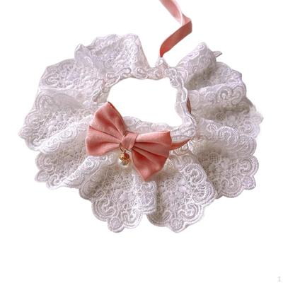 Adjustable Cats Collar Kitten Lace Cute Cat Party Scarf Puppy Bib for Outdoor