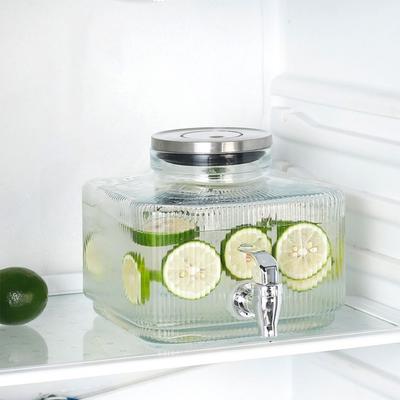 3L Water Bottle with Faucet Large Capacity Glass Drink Dispenser Cold Water Bottle  Outdoor Camping
